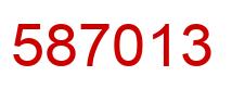 Number 587013 red image