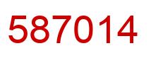 Number 587014 red image