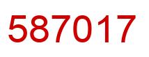 Number 587017 red image
