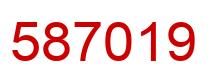 Number 587019 red image