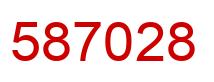 Number 587028 red image