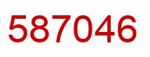 Number 587046 red image