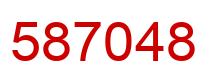 Number 587048 red image