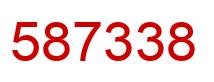 Number 587338 red image