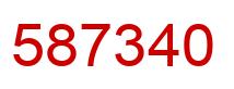 Number 587340 red image