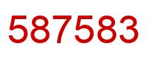 Number 587583 red image