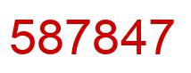 Number 587847 red image