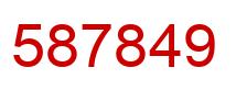 Number 587849 red image