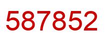 Number 587852 red image