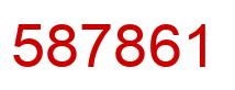 Number 587861 red image