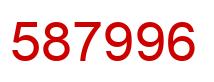 Number 587996 red image
