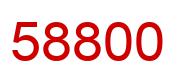 Number 58800 red image