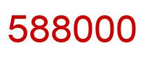 Number 588000 red image