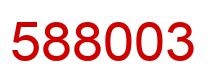 Number 588003 red image