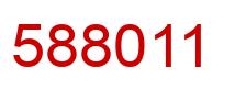 Number 588011 red image