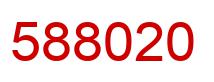Number 588020 red image