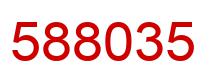Number 588035 red image