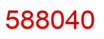 Number 588040 red image