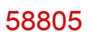 Number 58805 red image