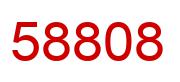 Number 58808 red image