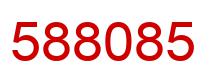 Number 588085 red image