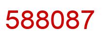 Number 588087 red image