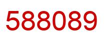 Number 588089 red image
