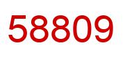 Number 58809 red image