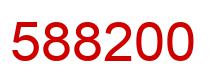 Number 588200 red image