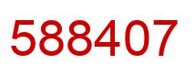 Number 588407 red image