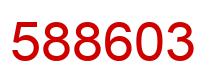 Number 588603 red image