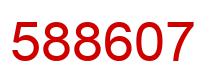 Number 588607 red image