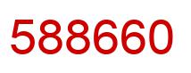 Number 588660 red image