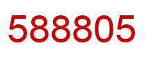Number 588805 red image