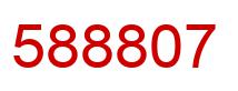 Number 588807 red image