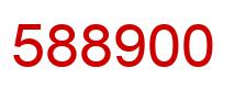 Number 588900 red image