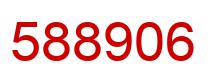 Number 588906 red image