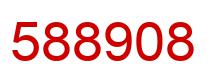 Number 588908 red image