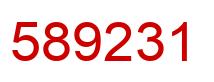 Número 589231 imagen rojo