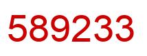 Número 589233 imagen rojo