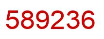 Número 589236 imagen rojo