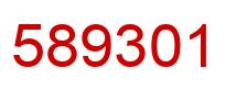 Number 589301 red image