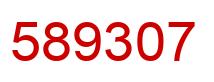 Número 589307 imagen rojo