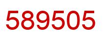 Number 589505 red image