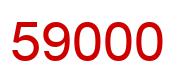 Number 59000 red image