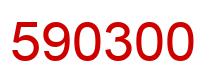 Number 590300 red image