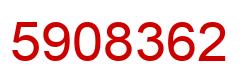 Number 5908362 red image
