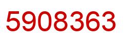 Number 5908363 red image