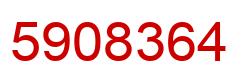 Number 5908364 red image