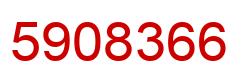 Number 5908366 red image
